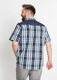 Kurzarmhemd mit Denim-Besatz, bonprix