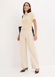 Pantalon en twill avec passepoil et poche gilet, bonprix