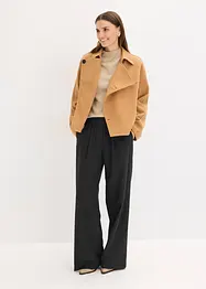 Jacke in Wolloptik mit schräger Knopfleiste, bonprix