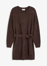 Robe courte en maille avec laine et ceinture, bonprix