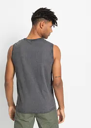 Muskel-Shirt in ausgewaschener Optik aus reiner Bio-Baumwolle, bonprix