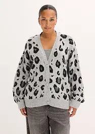 Gilet en maille léopard, bonprix
