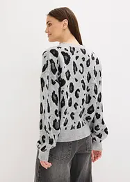 Gilet en maille léopard, bonprix