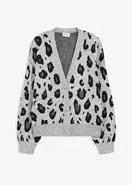 Gilet en maille léopard, bonprix