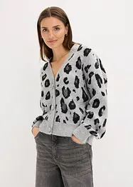 Gilet en maille léopard, bonprix