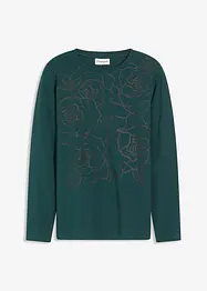 Langarmshirt mit Rosendruck, bonprix