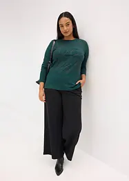 Langarmshirt mit Rosendruck, bonprix