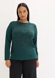 Langarmshirt mit Rosendruck, bonprix