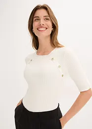 Pull en fine maille de viscose mélangée, bonprix