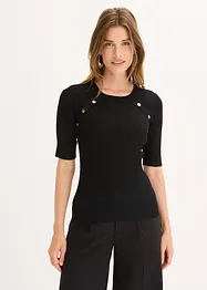 Pull en fine maille de viscose mélangée, bonprix
