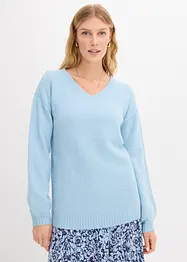 Pull en fine maille douce à manches ballon, bonprix