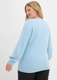 Pull en fine maille douce à manches ballon, bonprix