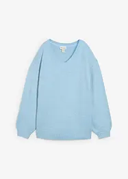 Pull en fine maille douce à manches ballon, bonprix