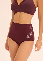 Lot de 3 slips taille haute en coton extensible, bonprix