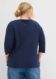 T-shirt col bateau 100% coton, bonprix