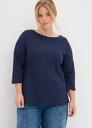 T-shirt col bateau 100% coton, bonprix