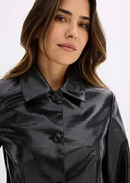 Verkürzte Lederimitat-Jacke, bonprix