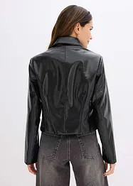 Verkürzte Lederimitat-Jacke, bonprix