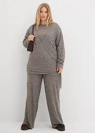 Gilet cache-cœur aspect maille, bonprix