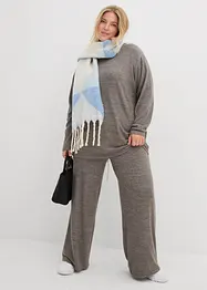 Sweat-shirt long aspect maille, bonprix