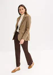 Blazer mit Fischgratmuster und Wollanteil, bonprix