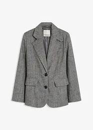 Blazer motif chevrons en laine mélangée, bonprix