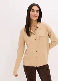 Gilet en fine maille à col chemise, bonprix