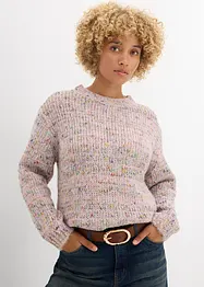 Pull oversize en maille chinée et texturée, bonprix