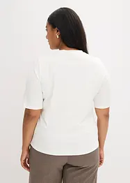 T-shirt manches coudes avec imprimé et sequins, bonprix