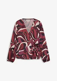 Wickelbluse aus fließendem Satin, bonprix