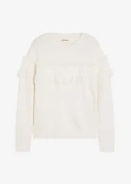 Pullover mit Volants, bonprix