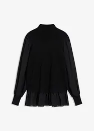 Feinstrickpullover mit Blusen-Einsatz, bonprix