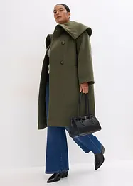 Manteau aspect laine à large col, bonprix