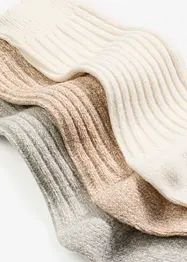 Socken mit Rippe und Flauschgarn (3er Pack), bonprix