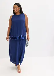 Robe longue en georgette fine avec sequins, bonprix