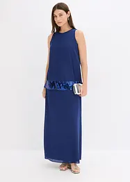 Robe longue en georgette fine avec sequins, bonprix