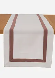 Bio Baumwoll Tischläufer mit farbiger Kante, bonprix