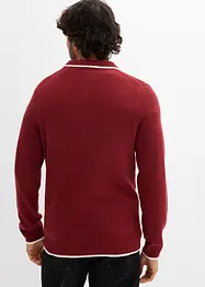 Pull col polo en coton recyclé majoritaire, bonprix