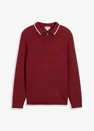 Pull col polo en coton recyclé majoritaire, bonprix