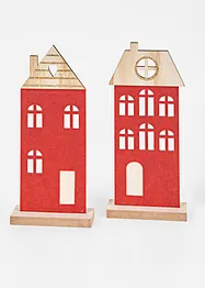Objet déco Maisons (2 pces), bonprix