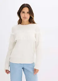 Pullover mit Volants, bonprix