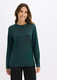 Langarmshirt mit Rosendruck, bonprix