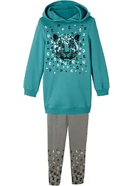 Sweatshirt und Leggings aus Bio-Baumwoll-Mix (2-tlg.Set), bonprix