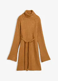 Kurzes Ripp-Strickkleid mit Rollkragen, bonprix