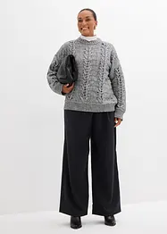 Pantalon de tailleur large en viscose mélangée, bonprix