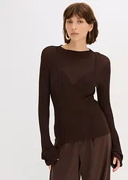 Halbtransparentes Strickshirt, bonprix