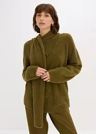 Oversize-Pullover mit Schal, bonprix
