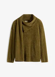 Oversize-Pullover mit Schal, bonprix