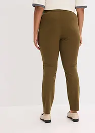 Pantalon bi-matière jersey milano et enduit devant, bonprix