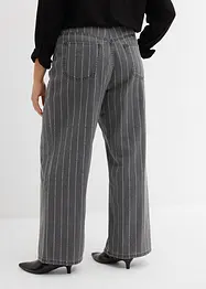 Jean large taille haute, effets destroy, bonprix